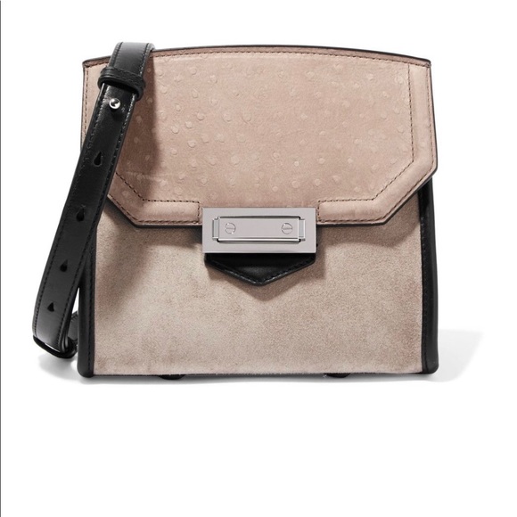 Alexander Wang Handbags - Alexander Wang Marion Ostrich Leather Suede Bag